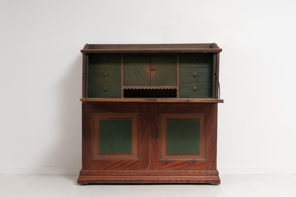 19th Century Swedish Country Pine Secretary Desk-MJF-1009810