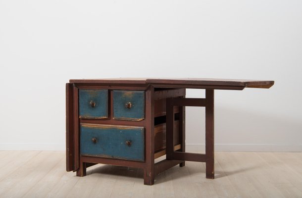 19th Century Swedish Drop-Leaf Table-MJF-931288