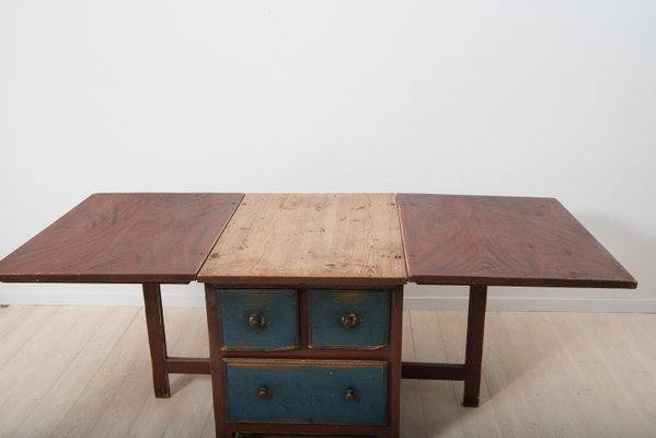 19th Century Swedish Drop-Leaf Table-MJF-931288