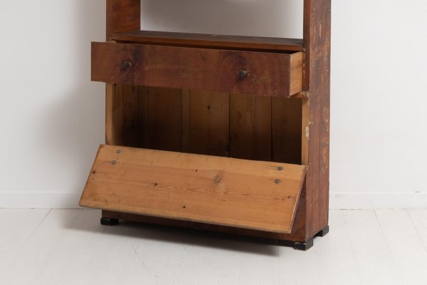 19th Century Swedish Faux Painted Pine Country Shelf-MJF-1058406