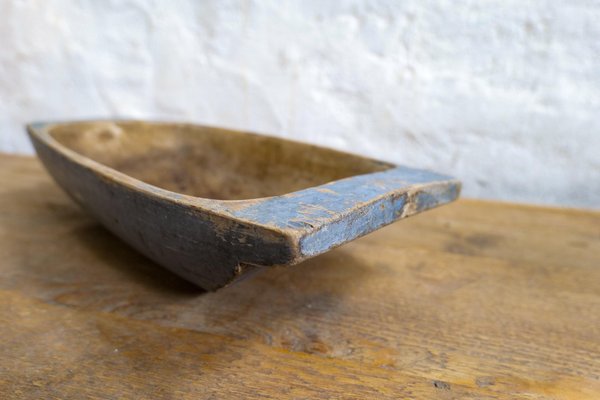 19th Century Swedish Folk Art Blue Colored Farmers Bowl-UYK-1384986