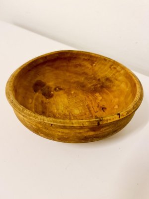 19th Century Swedish Folk Art Wooden Farmers Bowl-UYK-806794