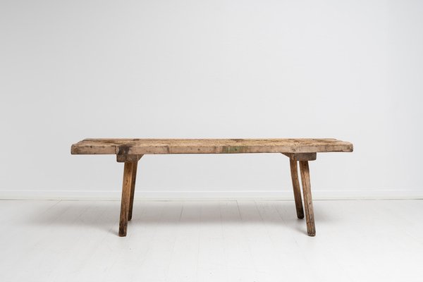 19th Century Swedish Folk Art Work Bench Coffee Table-MJF-1249645