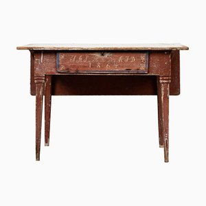 19th-Century Swedish Pine Gustavian Country Side Table-MJF-937034