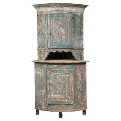 19th Century Swedish Rustic Country Corner Cabinet-MJF-1422527