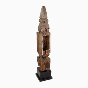 19th Century Thai Carved Wooden Stupa-NYF-2019205