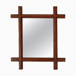 19th Century Tramp Art Wall Mirror, Austria, 1880s-TQA-1735734