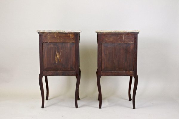 19th Century Transitional Pillar Nightstands, France, 1870s, Set of 2-TQA-1446918