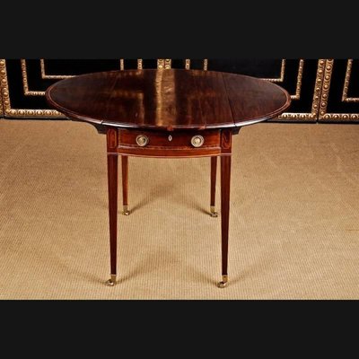 19th Century Victorian Mahogany Drop-Leaf Table-FLW-1402307