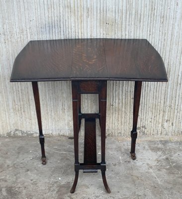 19th-Century Victorian Small Folding Side Table-PSK-1002625