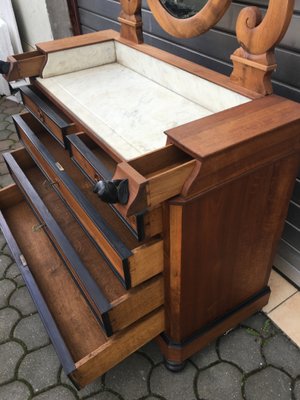 19th Century Walnut and Marble Dressing Table-WQQ-657647