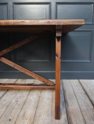 19th Century Walnut and Pine Spanish Trestle Table-TAT-2032436