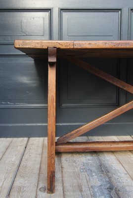 19th Century Walnut and Pine Spanish Trestle Table-TAT-2032436