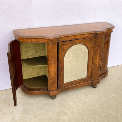 19th Century Walnut Burl Sideboard, England-BEW-1313255