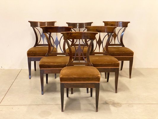 19th Century Walnut Chairs, Set of 6-NPC-1166519