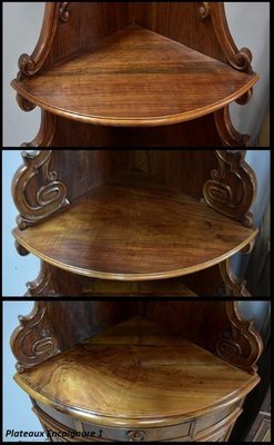 19th Century Walnut Corner Cabinets, Set of 2-RVK-680110