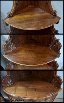 19th Century Walnut Corner Cabinets, Set of 2-RVK-680110