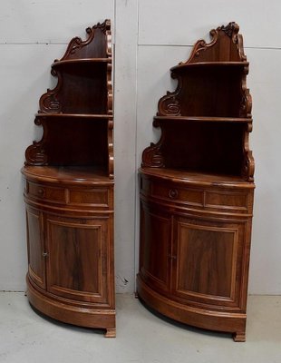 19th Century Walnut Corner Cabinets, Set of 2-RVK-680110