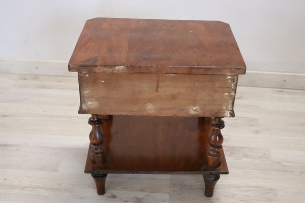 19th Century Walnut Love Nightstand-DCO-1408174