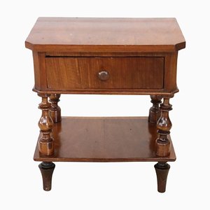 19th Century Walnut Love Nightstand-DCO-1408174