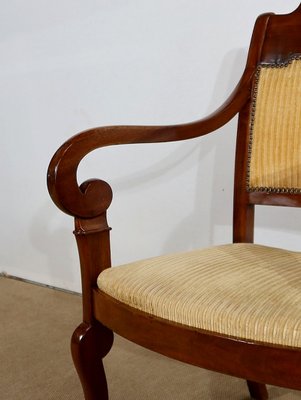 19th Century Walnut Stock Armchairs, Set of 2-RVK-1179111