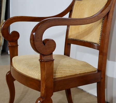 19th Century Walnut Stock Armchairs, Set of 2-RVK-1179111