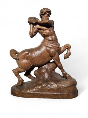 19th-Century Wood Centaur Sculpture, 1890s-FDW-2039623