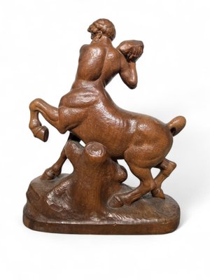 19th-Century Wood Centaur Sculpture, 1890s-FDW-2039623