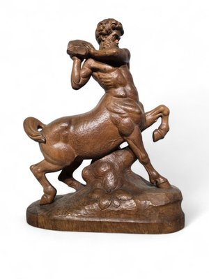 19th-Century Wood Centaur Sculpture, 1890s-FDW-2039623