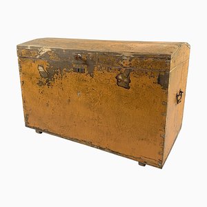 19th Century Wooden Chest or Floor Trunk in Original Paint-TZ-780148