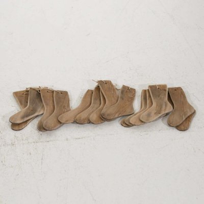 19th Century Wooden Socks Decorations, Set of 15-SA-1744429