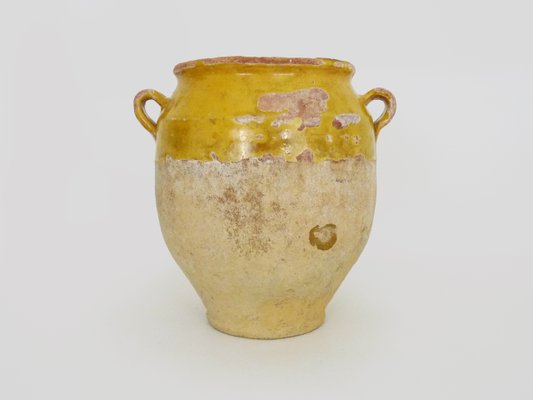 19th Century Yellow Glazed Confit Pot, South West of France-MZP-2020089