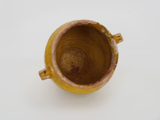 19th Century Yellow Glazed Confit Pot, South West of France-MZP-2020089