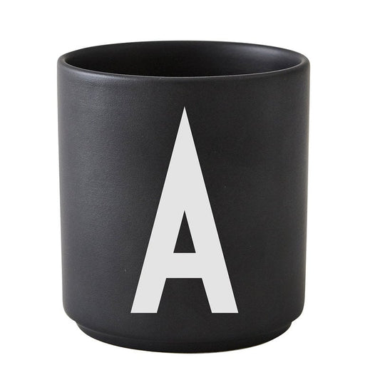 Arne Jacobsen porcelain cup by Design Letters #black, A-Z #Z