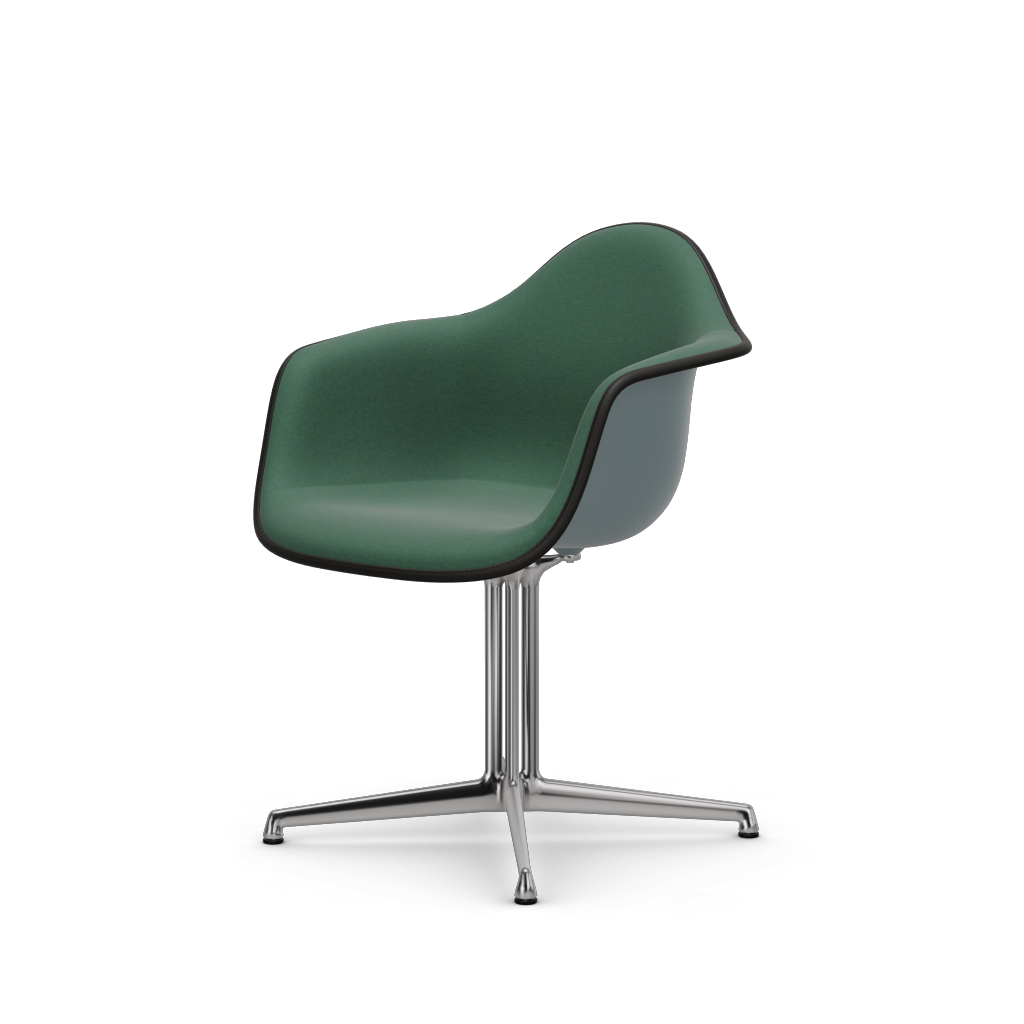 EAMES Plastic Armchair Dal (with Full Upholstery) (Color of Seat Shell -Ice Grey) (Request Info)