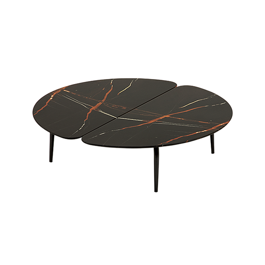 GRAPHIUM 682 - Low Circular marble coffee table by Zanotta