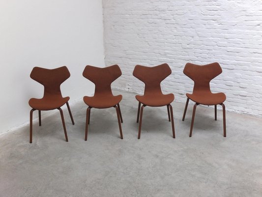 1st Edition Grand Prix Chairs by Arne Jacobsen for Fritz Hansen, Set of 4, 1959-MHV-1745008