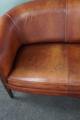 2,5-Seater Club Sofa in Cognac Cowhide Leather-HPP-1779844