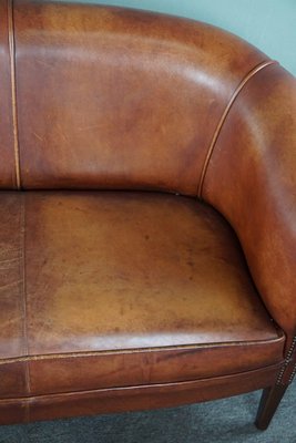 2,5-Seater Club Sofa in Cognac Cowhide Leather-HPP-1779844