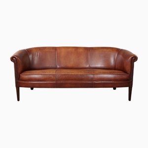 2,5-Seater Club Sofa in Cognac Cowhide Leather-HPP-1779844