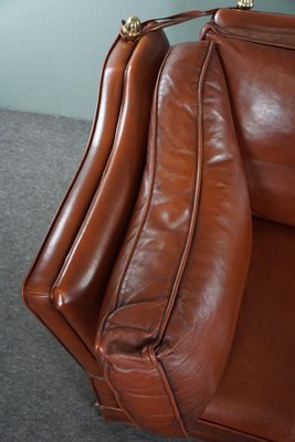 2 Seat Castle Bank Made from High -Quality Cattle Lecturer in Cognac Color-HPP-1779861