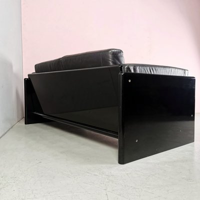 2-Seater Sofa in Black Leather by Gavina for Studio Simon, 1970s-PRS-1438356