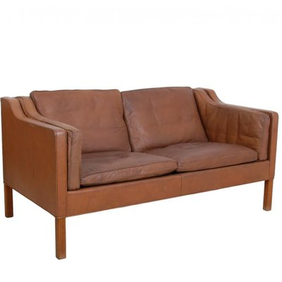 2-Seater Sofa Model 2212 in Brown Leather by Børge Mogensen, 1980s-MTD-1769513