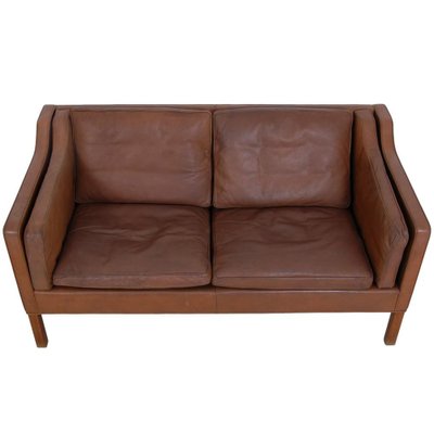 2-Seater Sofa Model 2212 in Brown Leather by Børge Mogensen, 1980s-MTD-1769513