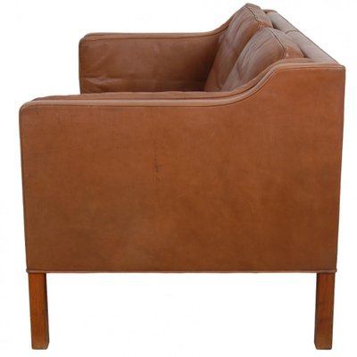 2-Seater Sofa Model 2212 in Brown Leather by Børge Mogensen, 1980s-MTD-1769513