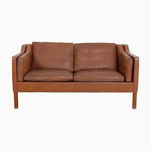 2-Seater Sofa Model 2212 in Brown Leather by Børge Mogensen, 1980s-MTD-1769513