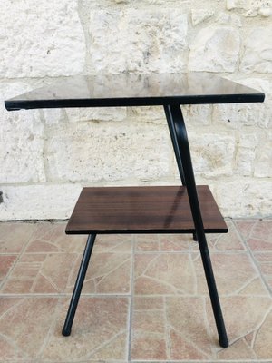 2-Tier Metal Side Table with Formica Top, 1960s-OJT-1763537