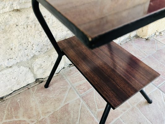 2-Tier Metal Side Table with Formica Top, 1960s-OJT-1763537