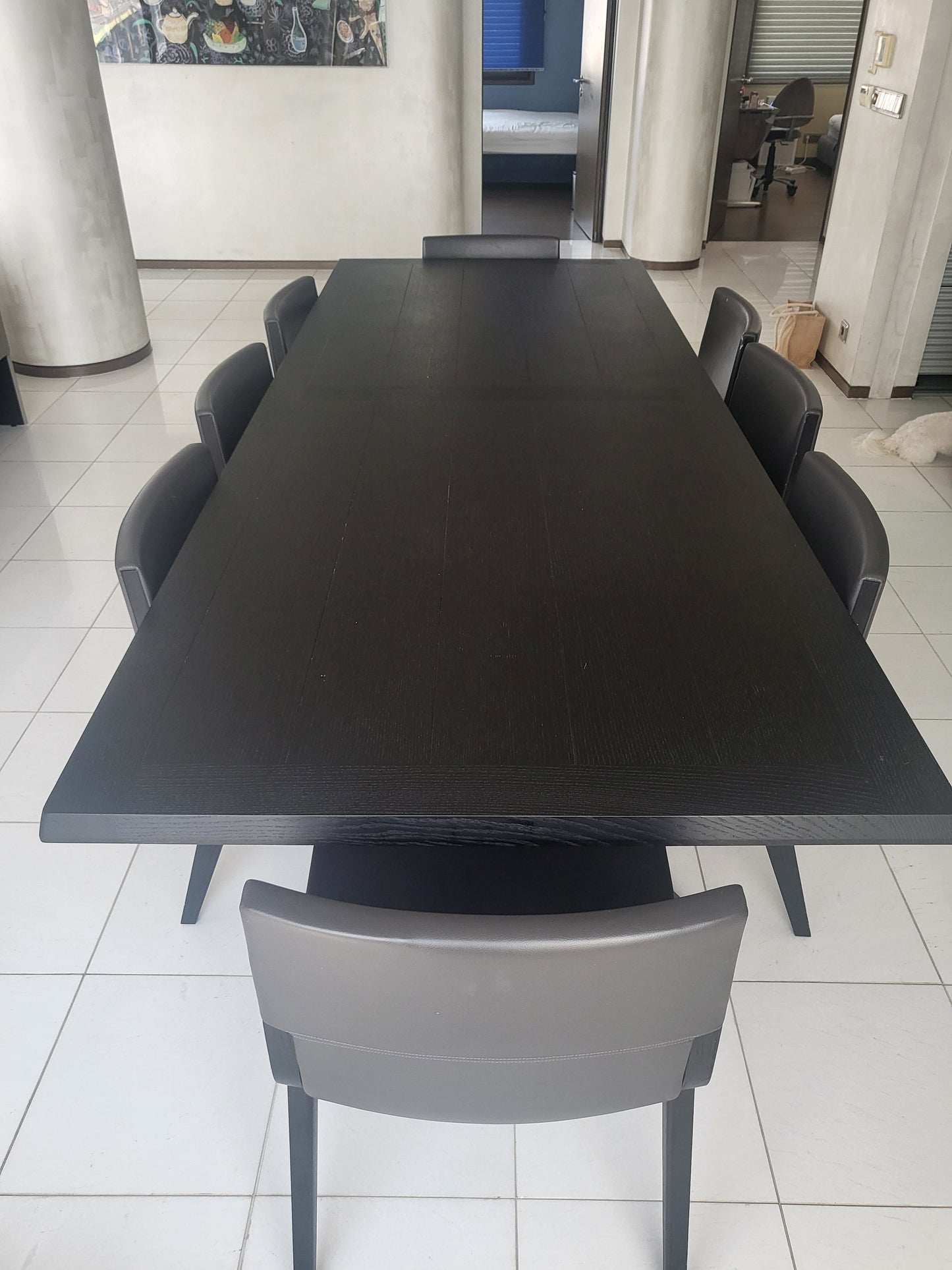 (Used/사용감O)  막살토 Maxalto 8인용 다이닝테이블, 의자 세트 Table & Chair