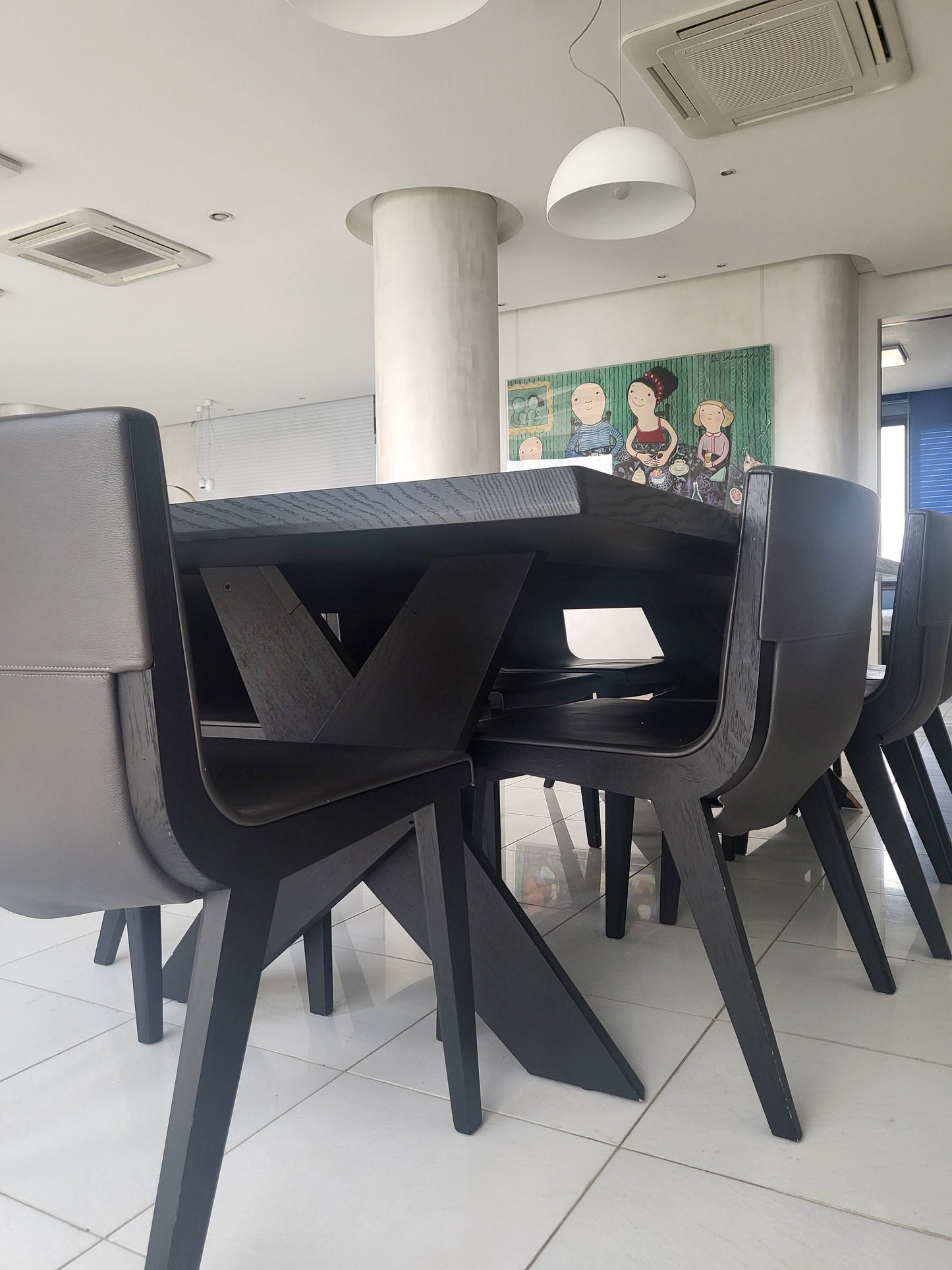 (Used/사용감O)  막살토 Maxalto 8인용 다이닝테이블, 의자 세트 Table & Chair